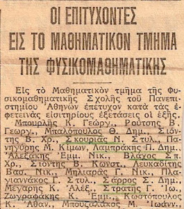 ΑΠΟΤΕΛΕΣΜΑΤΑ ΕΙΣΑΓΩΓΙΚΩΝ ΜΑΘΗΜΑΤΙΚΗΣ ΣΧΟΛΗΣ