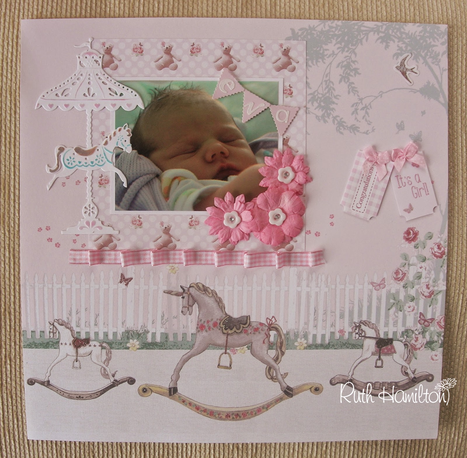 A Passion For Cards: Baby scrapbook page with Trimcraft ...