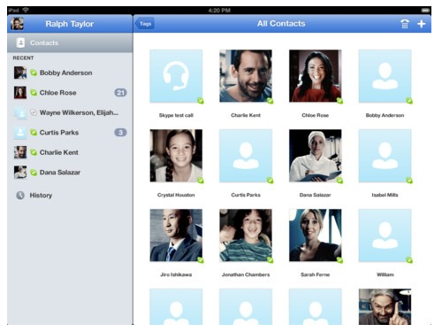 Skype for iPad Gets an Update With New iPad Graphics