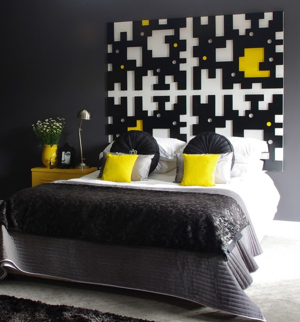 Dormitorio en gris y amarillo - Ideas para decorar dormitorios
