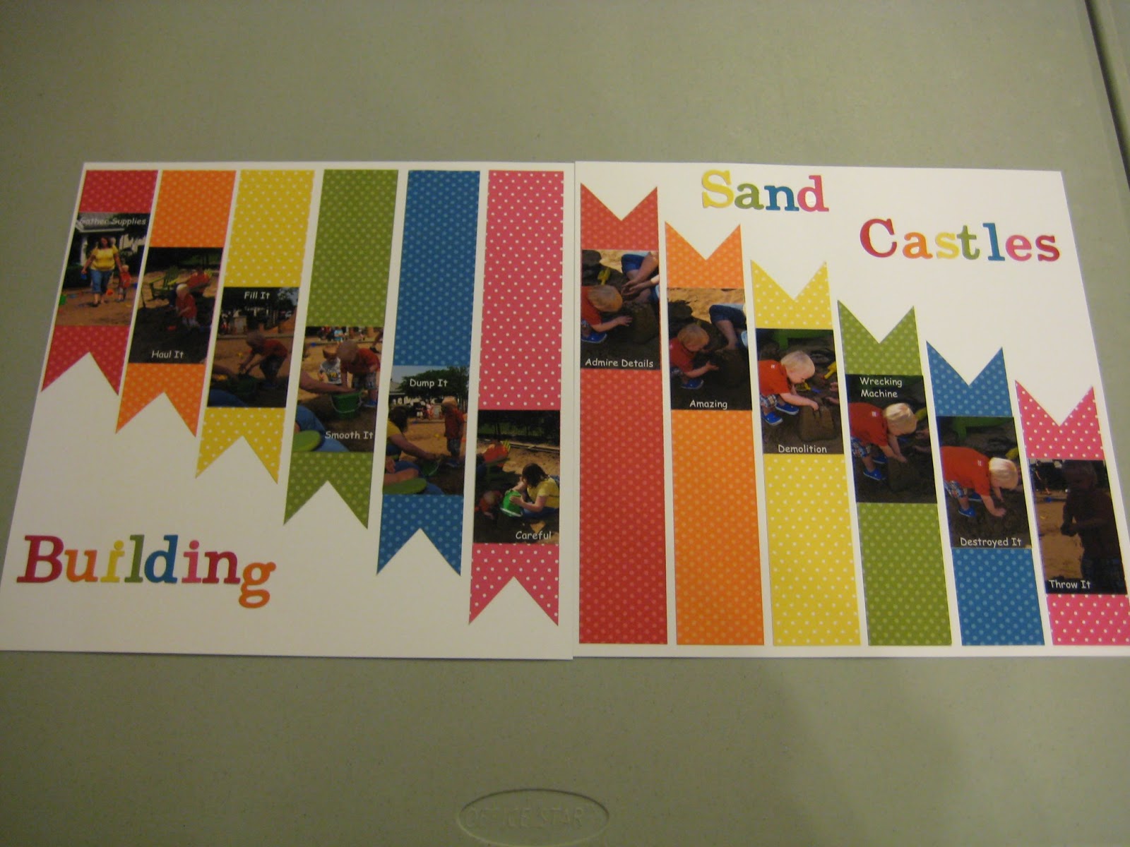 Great Minds Ink Alike Rainbow Scrapbook Layout