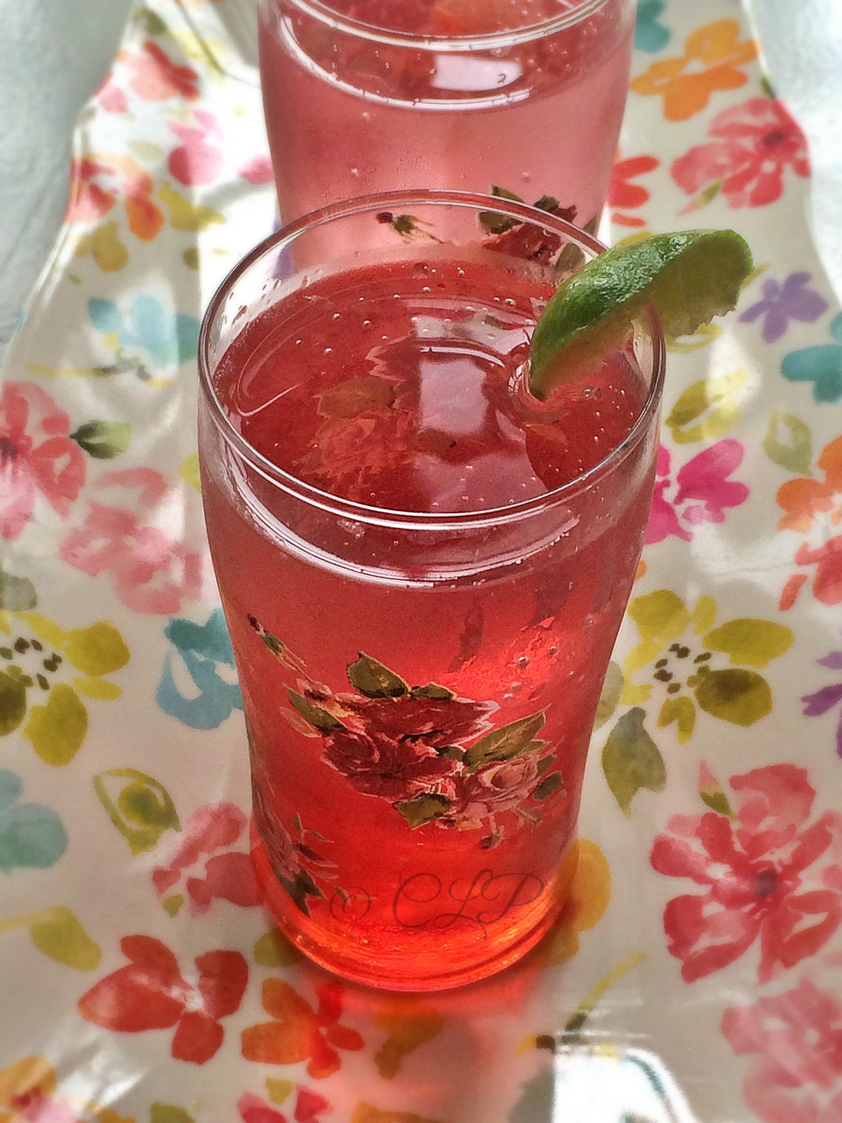 Cook like Priya Rose lime soda Summer soda recipe Rose syrup drink recipe