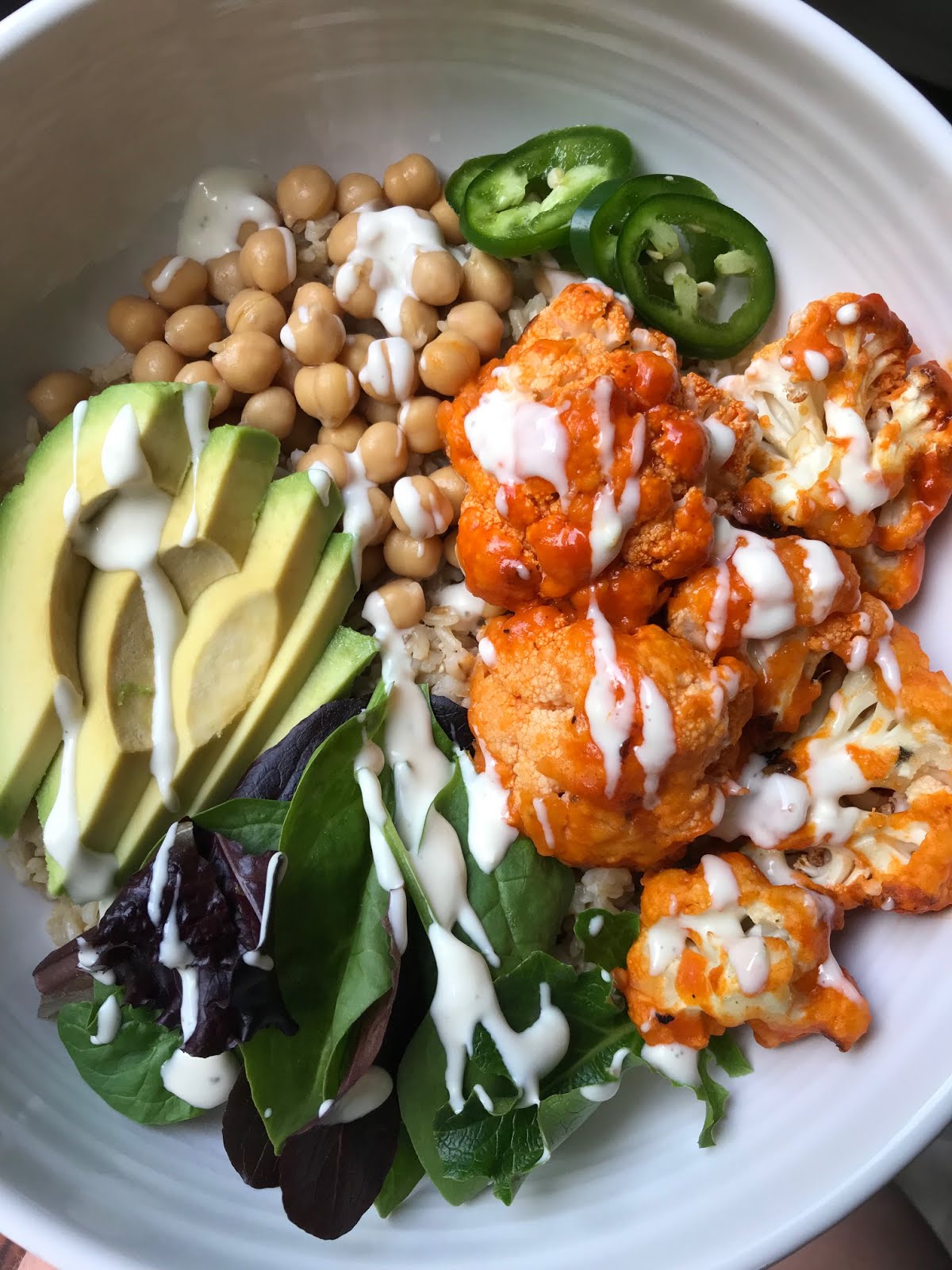 Buffalo Cauliflower Rice Bowls Chef Jen