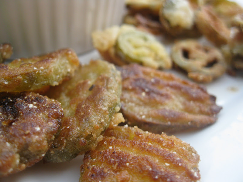 I Hope You're Hungry Fried Pickles and Jalapenos with Blue Cheese Dip