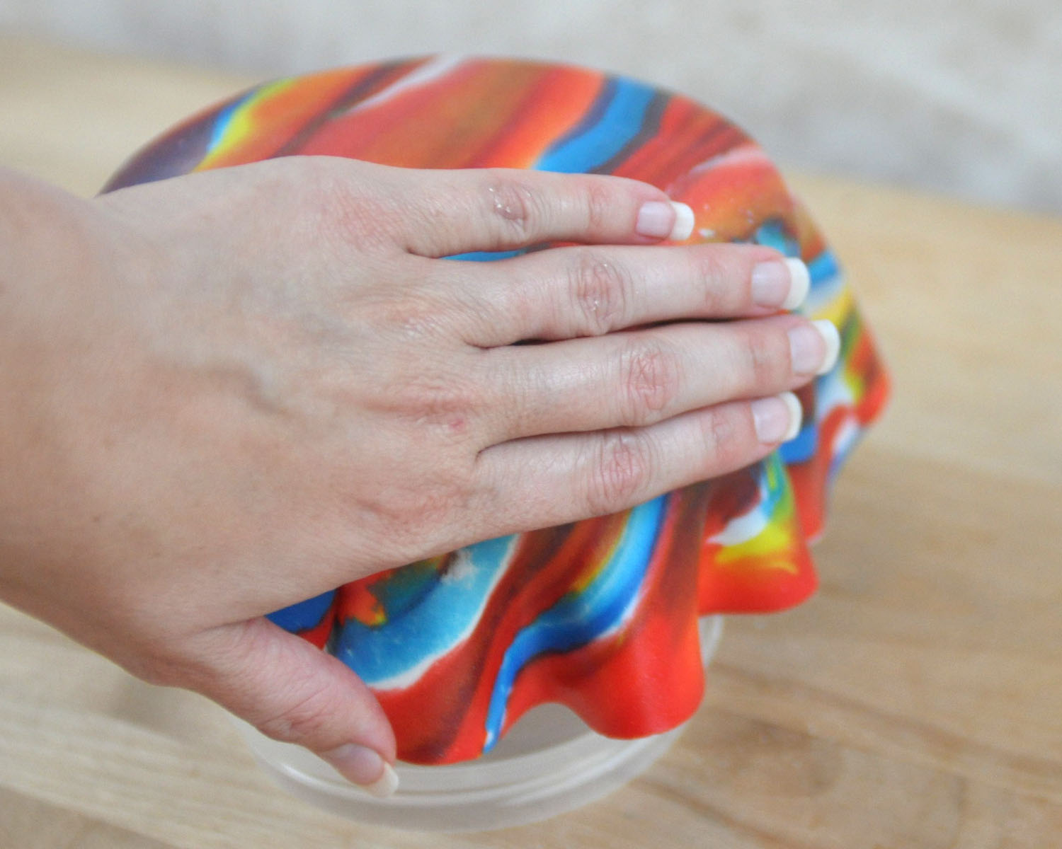 Beki Cook's Cake Blog Tie Dye Cake (aka How to Marblize Fondant)