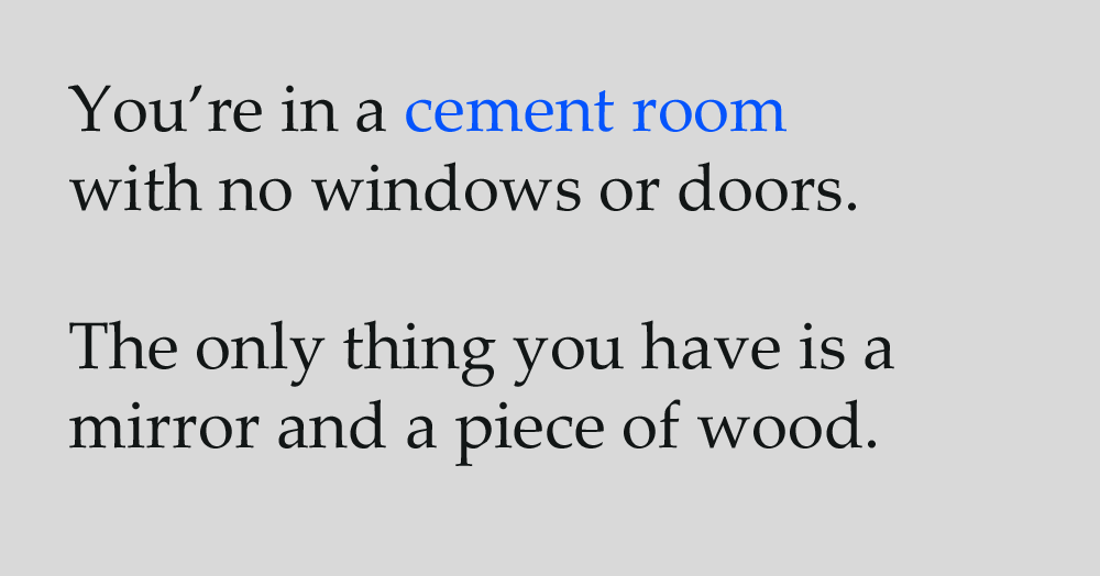 Work is much more fun than fun Funicus Riddle You’re in a room with