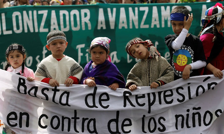 Marcha Mapuche  en Santiago