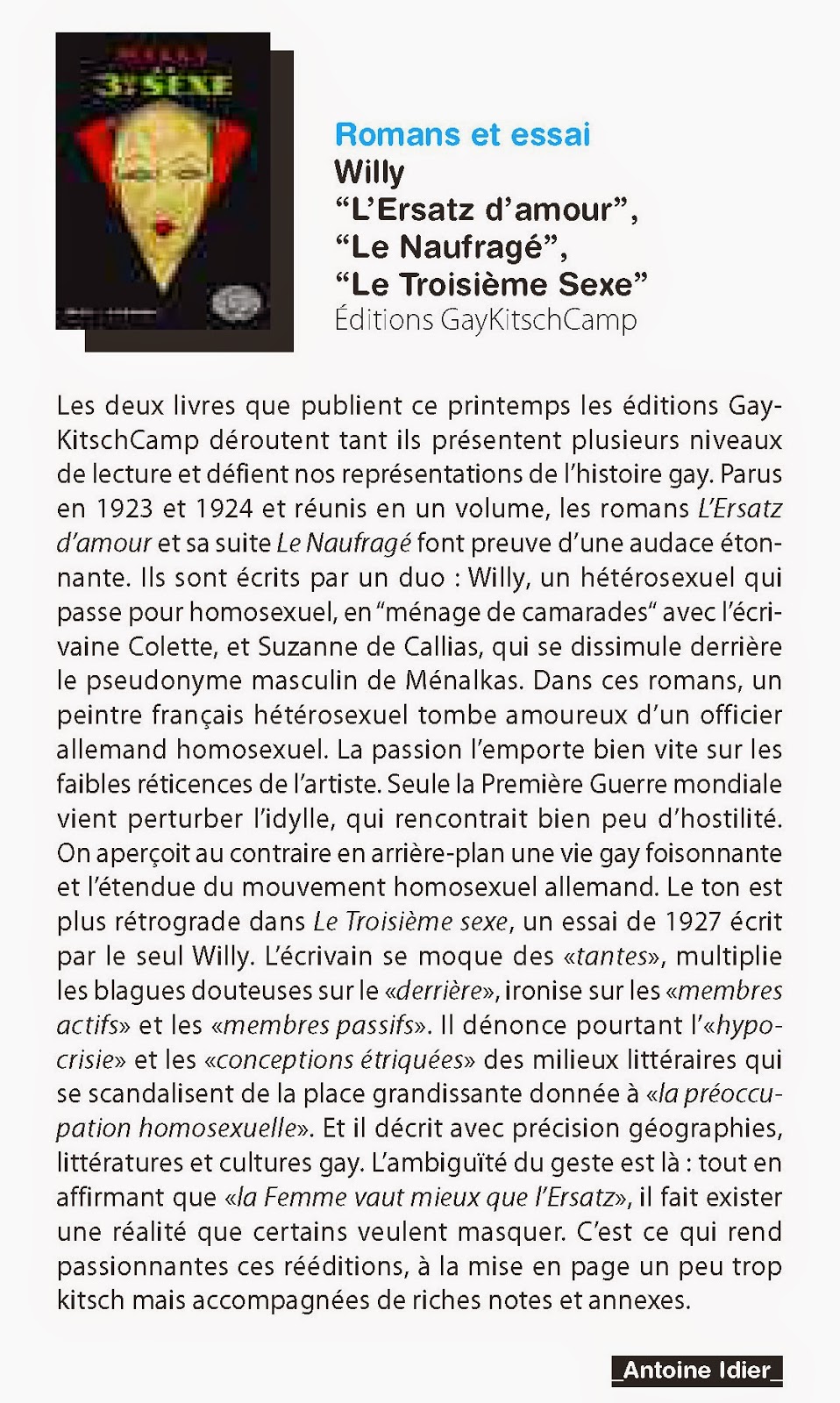 Calamo - Lamour fou Paris - MARNY Dominique