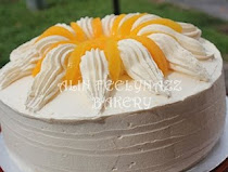 SNOWY PEACH CAKE