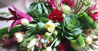 Low Centerpiece With White Hydrangea Green Cymbidium Green