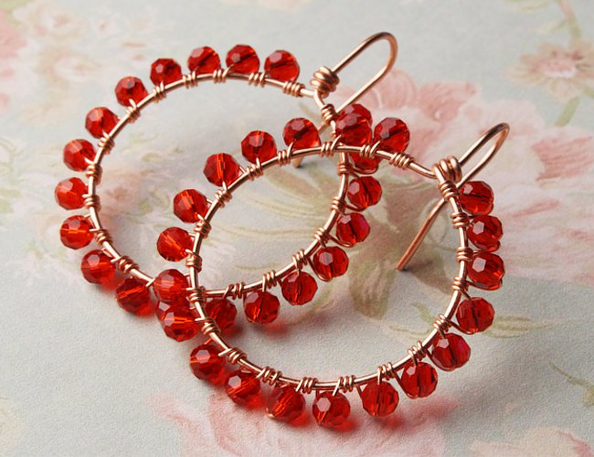 Sparkle Chains Crystal Wrapped Hoop Earrings Tutorial