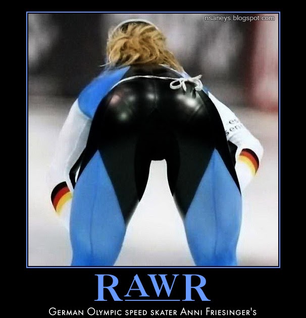 Nsaney's Motivational Posters: Anni Friesinger: Gold Medal Rear