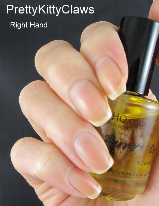 PrettyKittyClaws Pure Nail and Cuticle Oil 3 Day Challenge Results