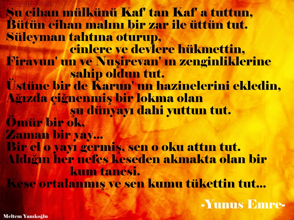 Kahve ve Kitap Kokusu… Tut/Yunus Emre
