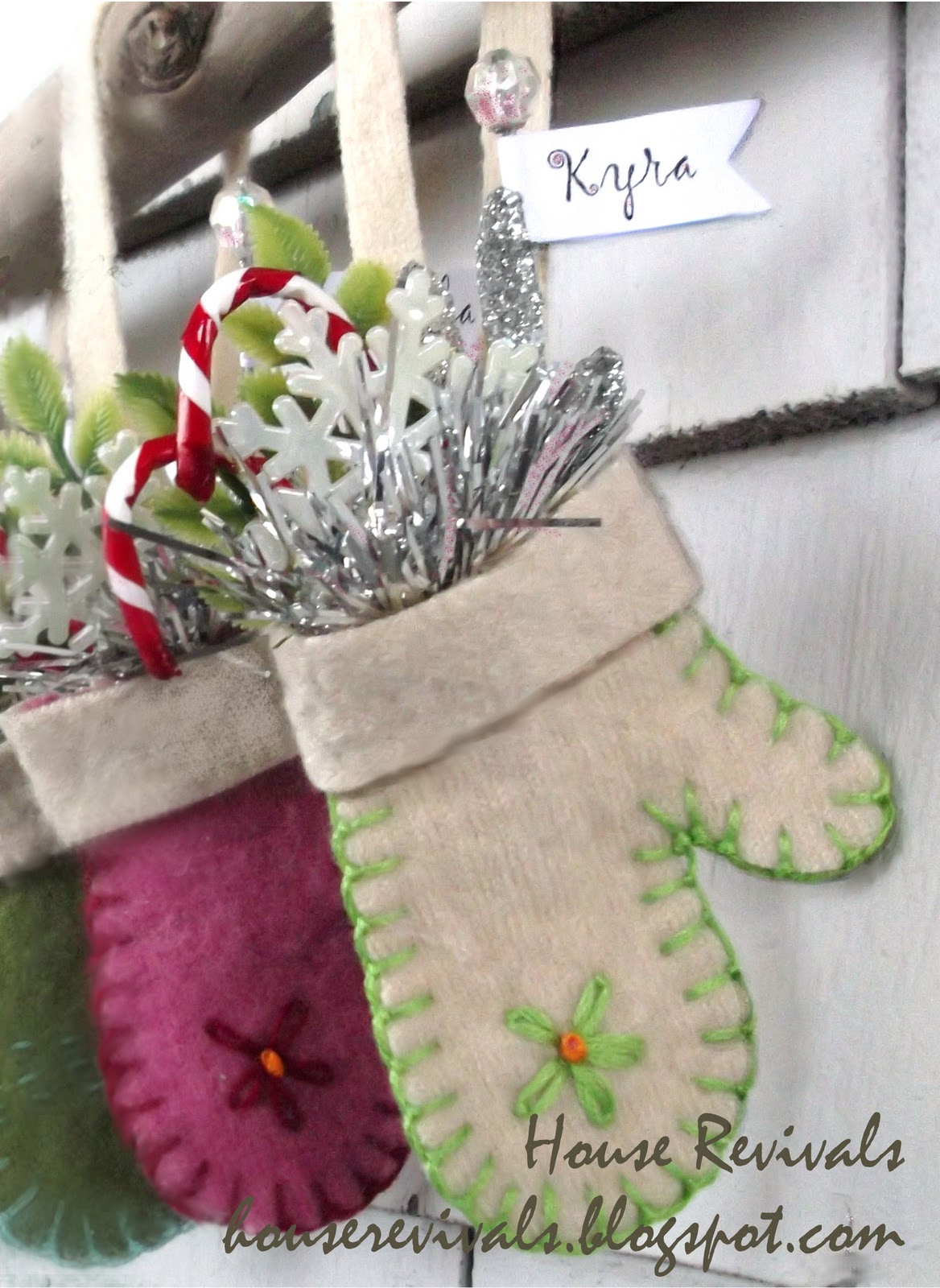 Why not make little "grandchild ornaments" for my motherinlaw for