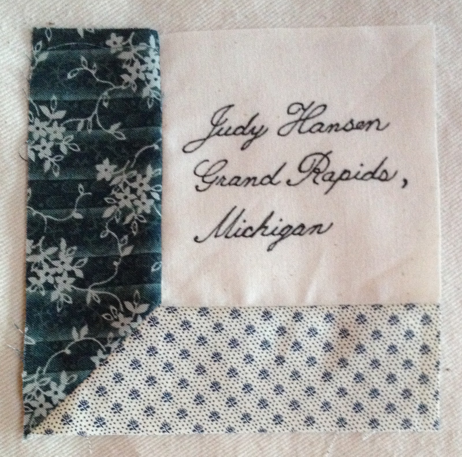 Small Quilts and Doll Quilts Swap Blocks of Signature Blocks