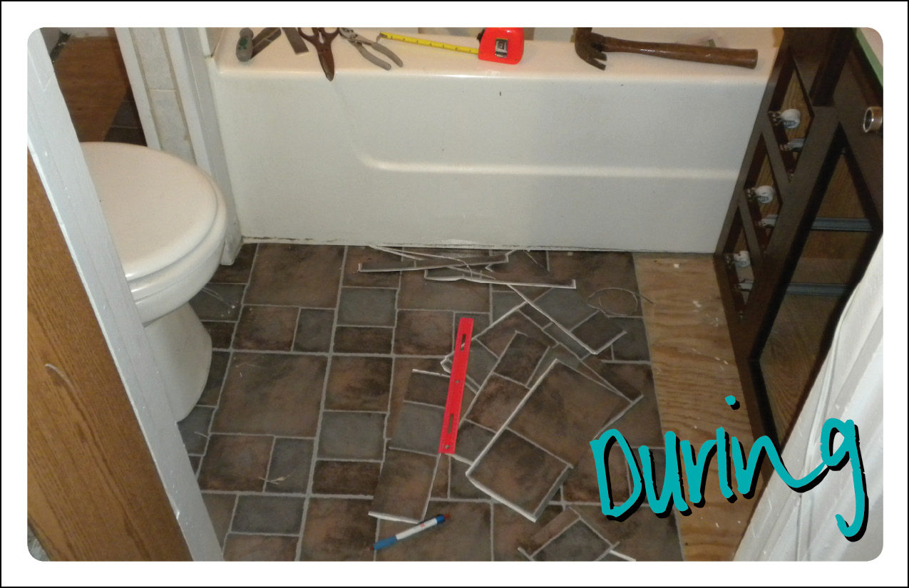 Don't worry. Be happy. Keep learning. Bathroom redo.