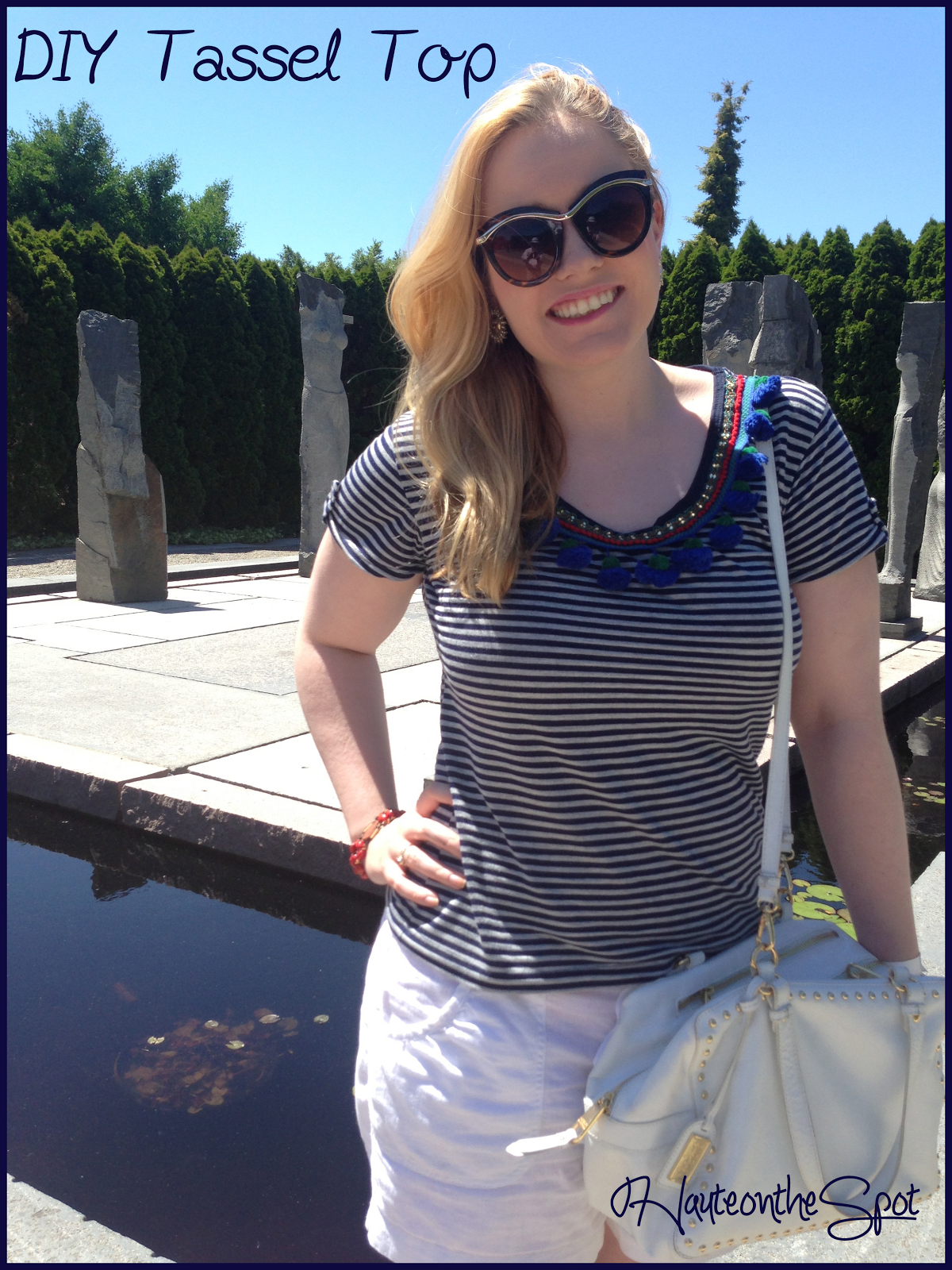 Haute on the Spot Style DIY Tassel Trim Shirt