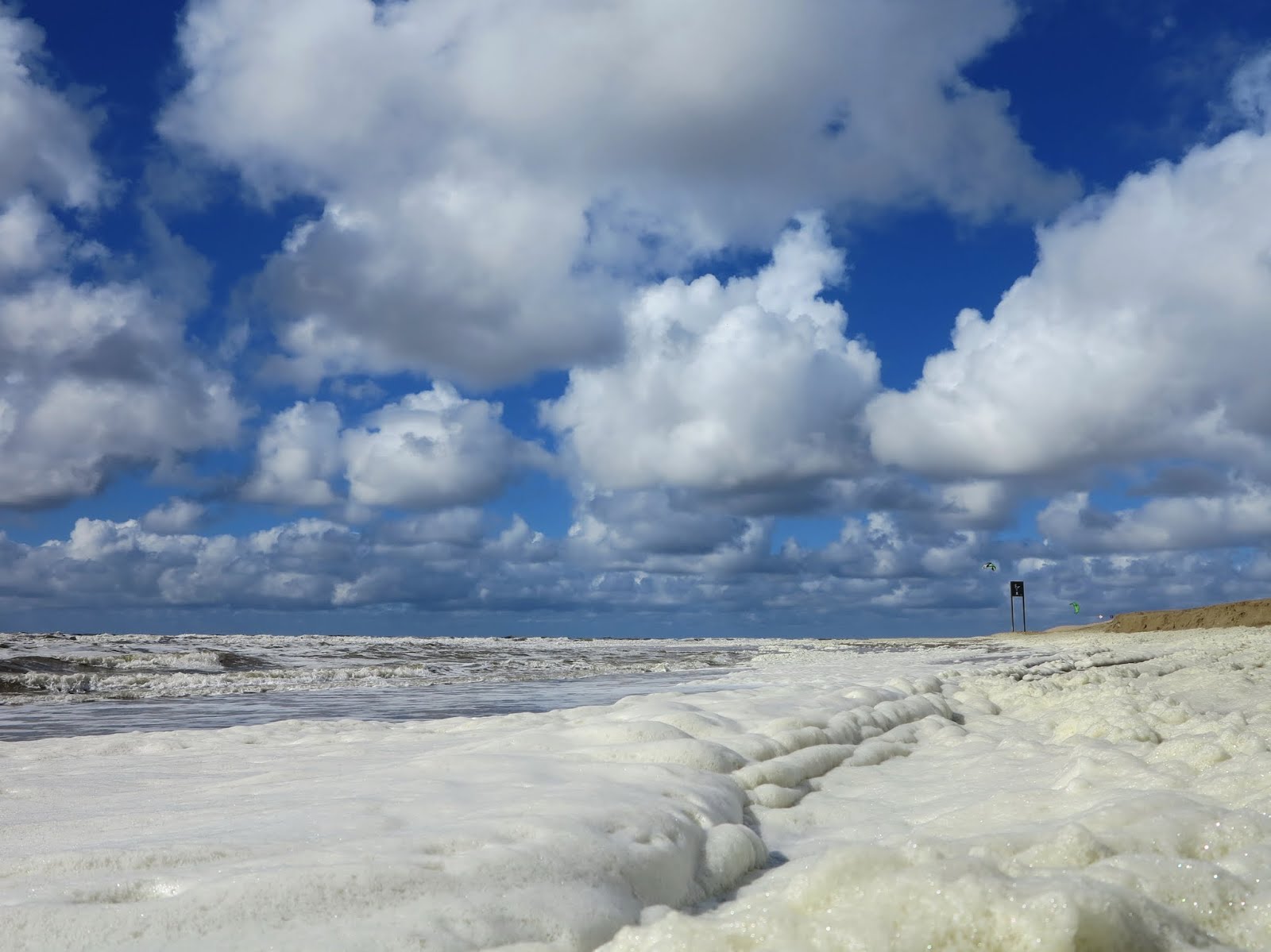 Foamy beach