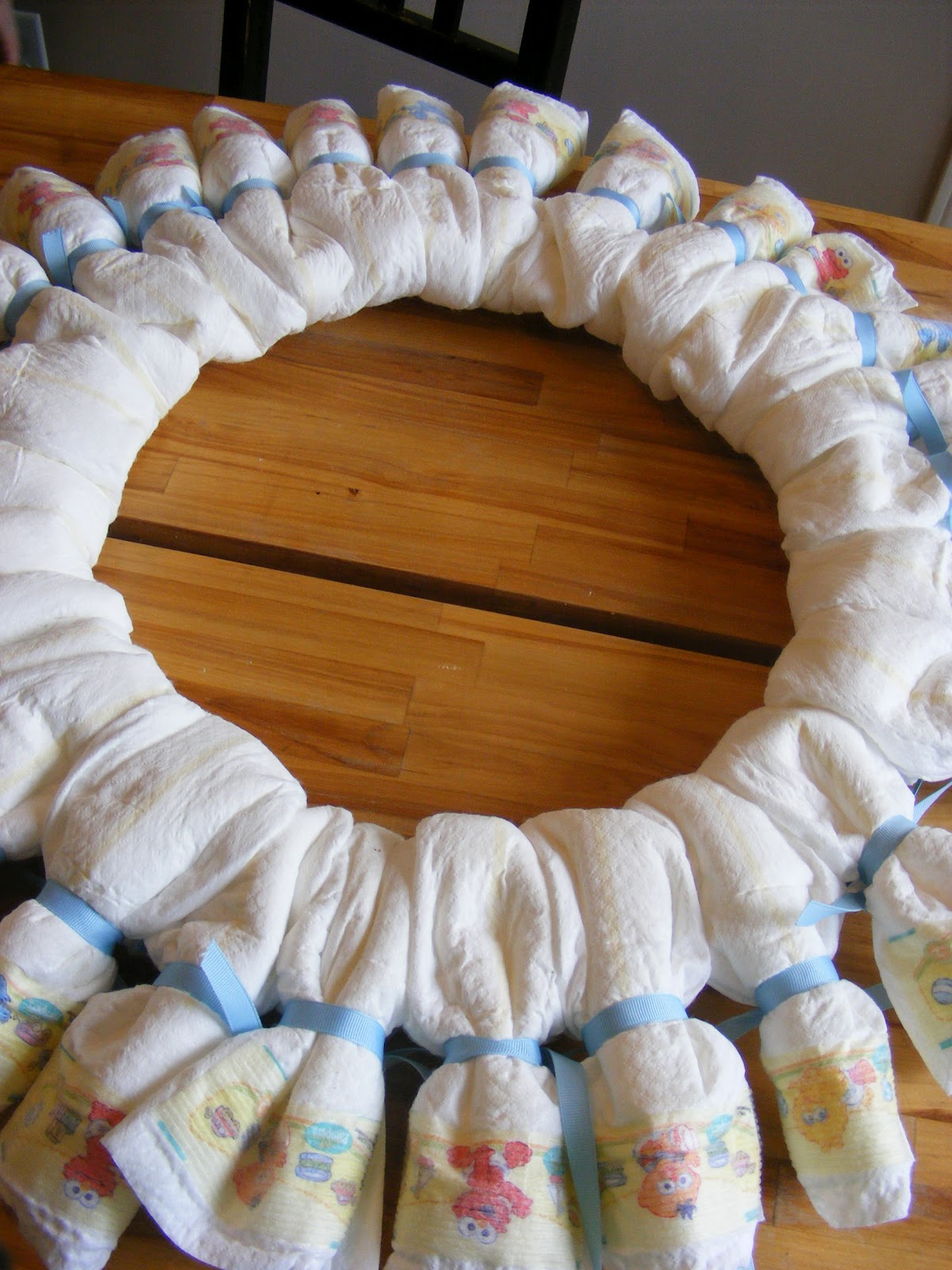 A Baby Shower Diaper Wreath The Complete Guide to Imperfect Homemaking