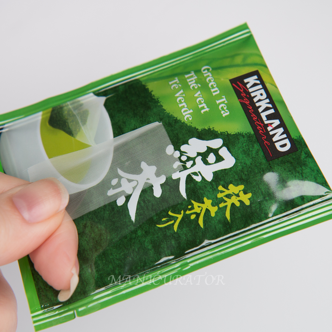 Technique with tea bag and Orly Nail Rescue to patch nail break