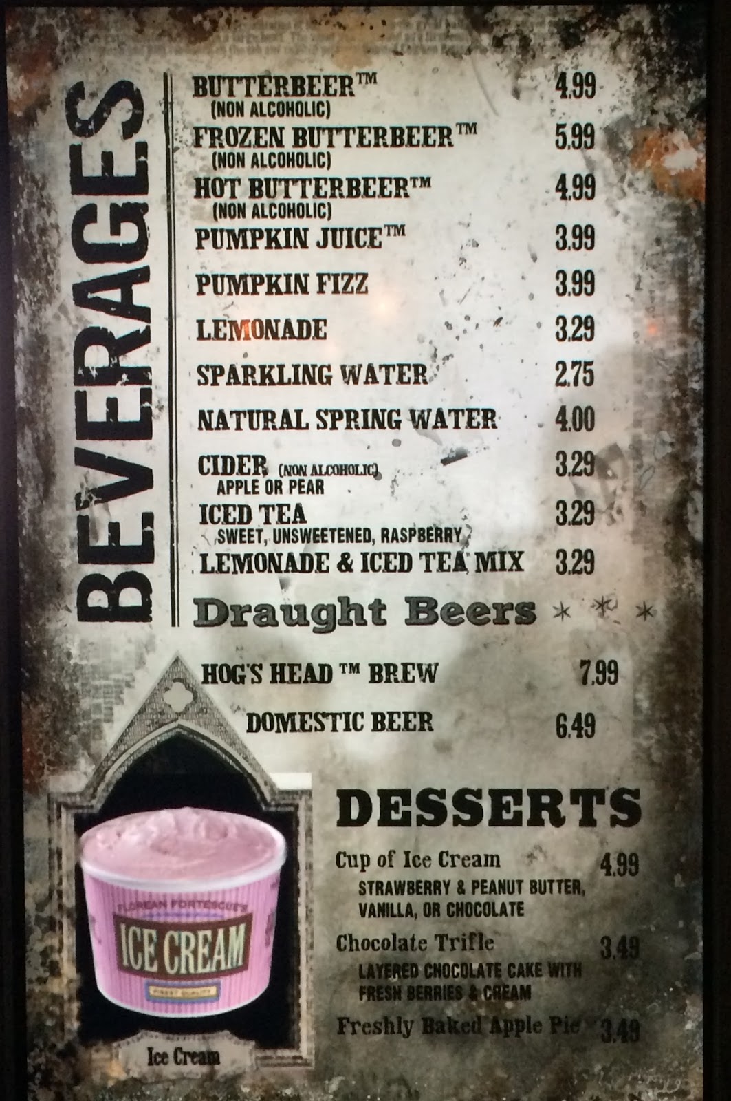 Alexis's Gluten Free Adventures Three Broomsticks Universal's