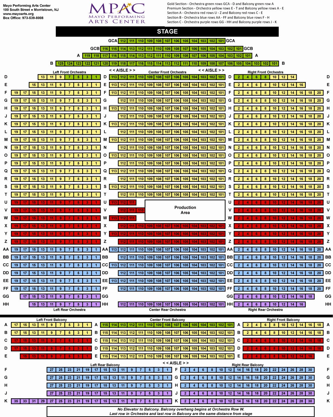 Macha Theatre Seating Chart