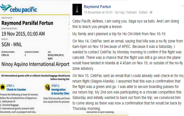 Attorney Raymond Fortun to File a Case Vs Cebu Pacific Airlines
