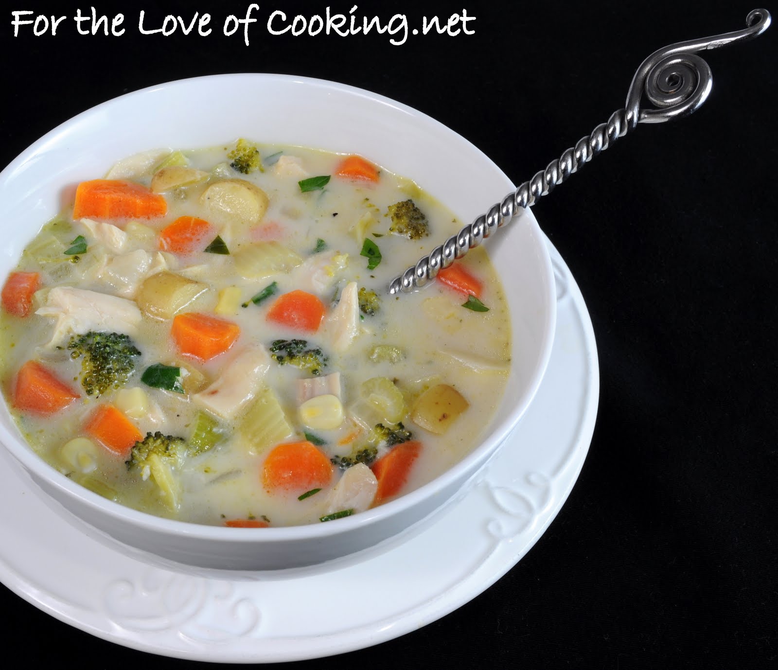 Creamy Chicken, Potato, and Veggie Soup For the Love of Cooking