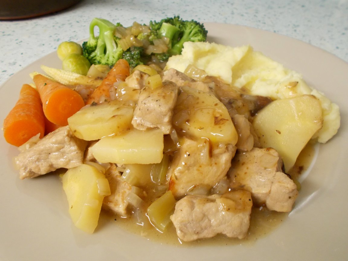 Jenny Eatwell's Rhubarb & Ginger Diced pork with parsnips & celery in