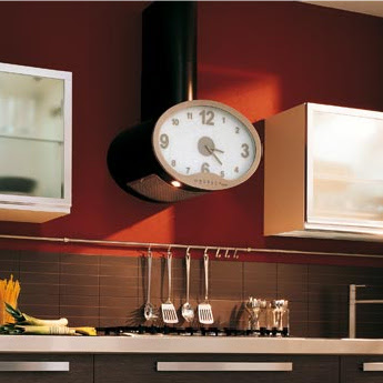 Original extractor de cocina con forma de reloj - BonitaDecoración.com