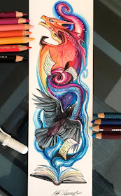 17-Magic-Bookmark-Katy-Lipscomb-Lucky978-Fantasy-Watercolor-Paintings-Colored-Pencils-Drawings-www-designstack-co