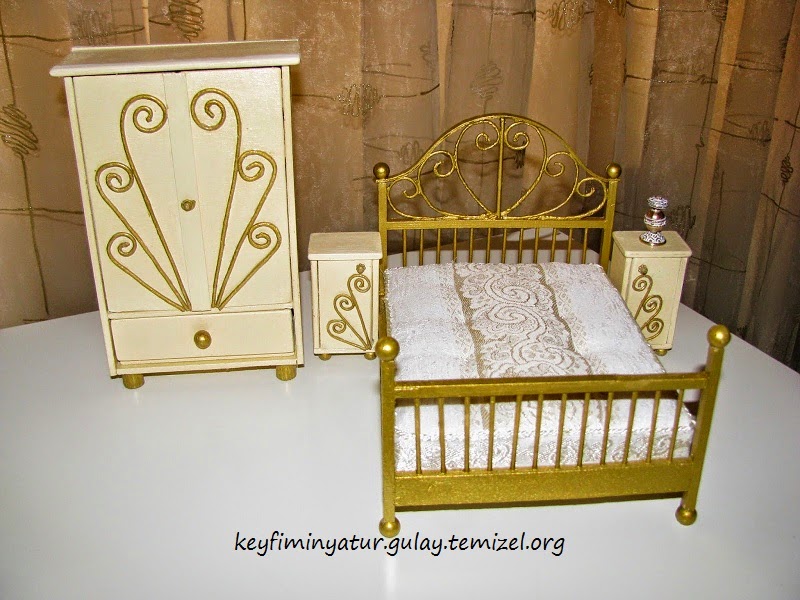 Keyfim Minyatür Pirinç yatak odası takımı