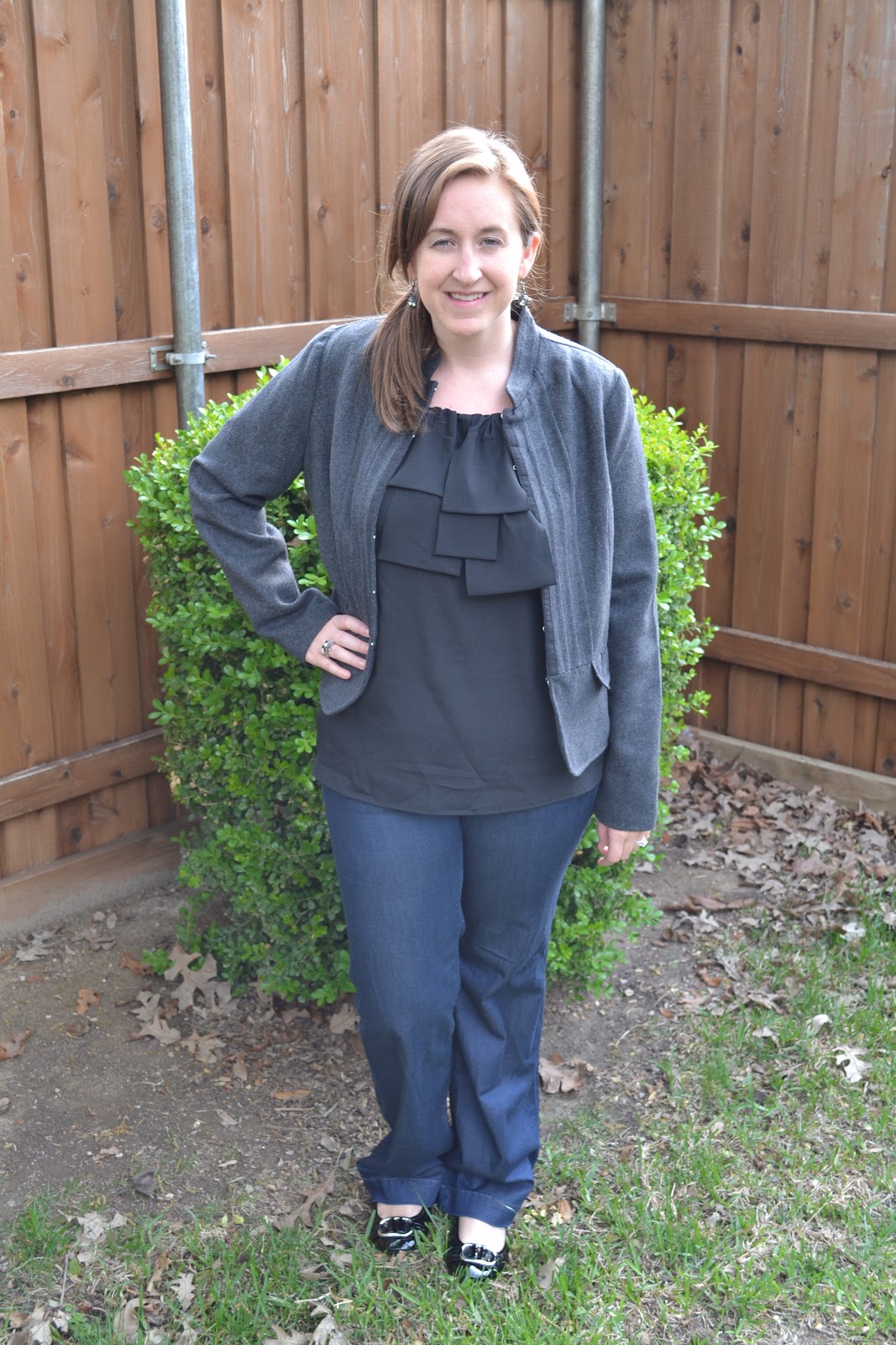 Fashion By Alicia Charcoal Blazer and Jeans