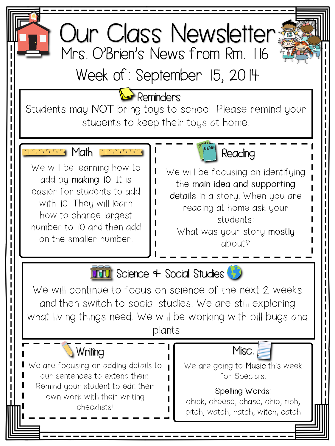 school newsletter templates for pages school newsletter templates for pages