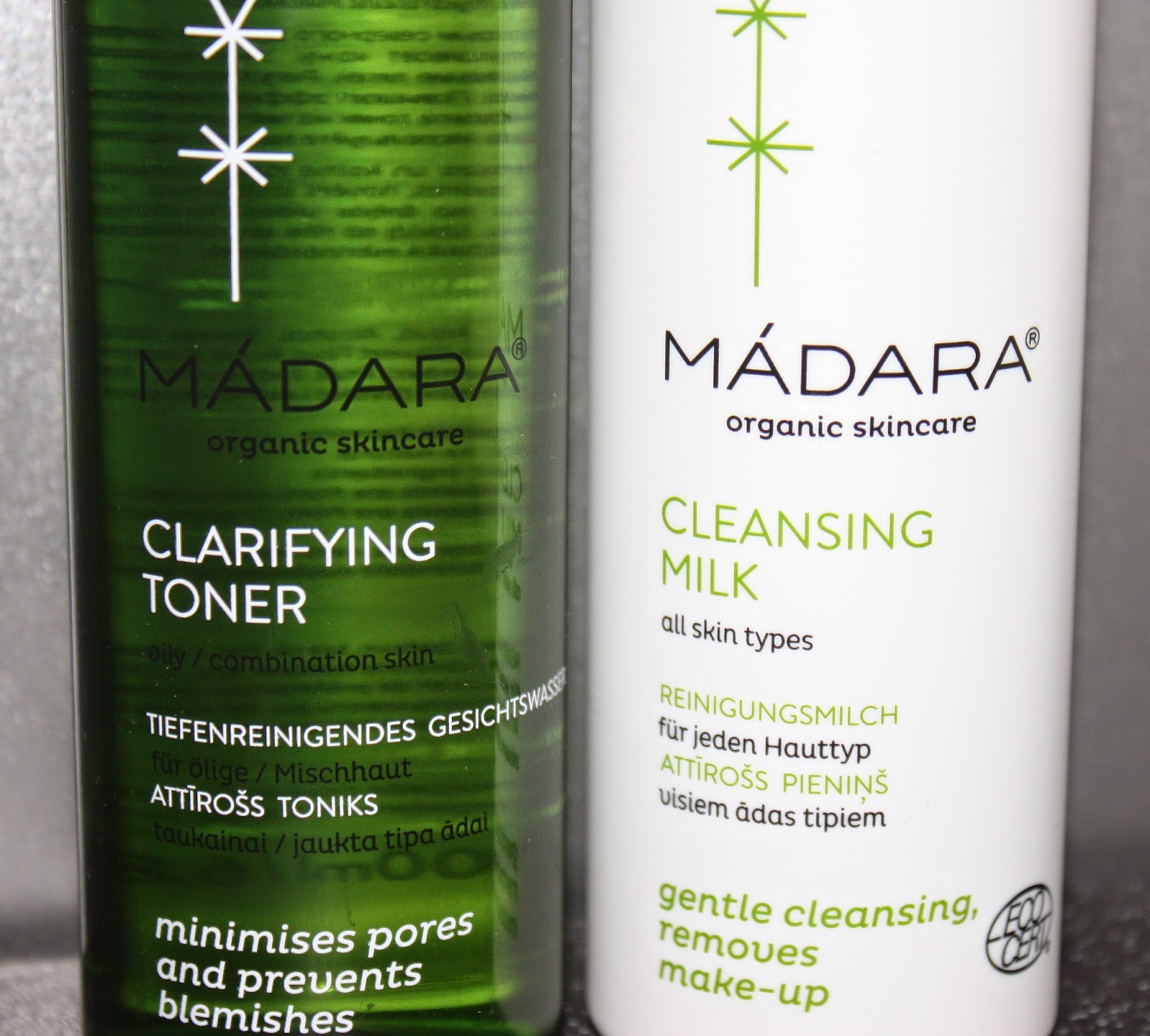 Madara Clarifying Toner and Madara Cleansing Milk