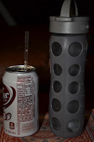 Glass water bottle