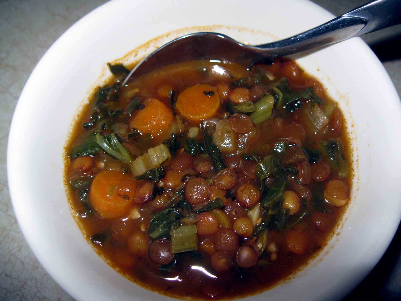 Kari Cooks Lentil Soup with Collard Greens