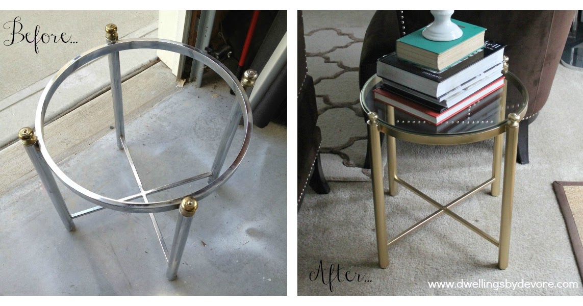 Dwellings By DeVore Gold End Table