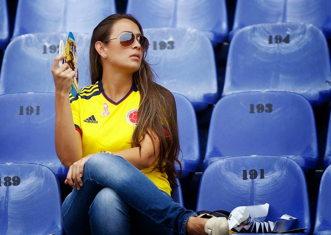 Mondiale calcio Brasile 2014: sexy ragazze, calde tifoso, bella donna del mondo. Foto di ragazze amatoriali Colombia colombiana