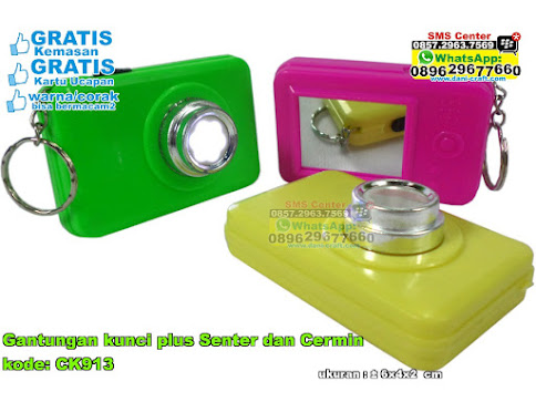 Gantungan Kunci Plus Senter Dan Cermin