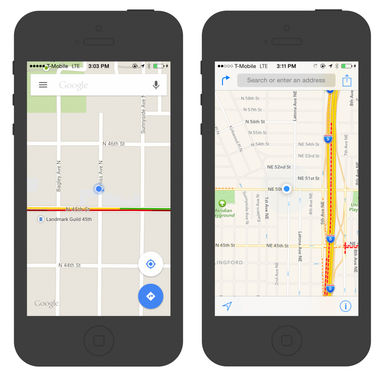 In-Depth Design Comparison of Apple Maps vs. Google Maps