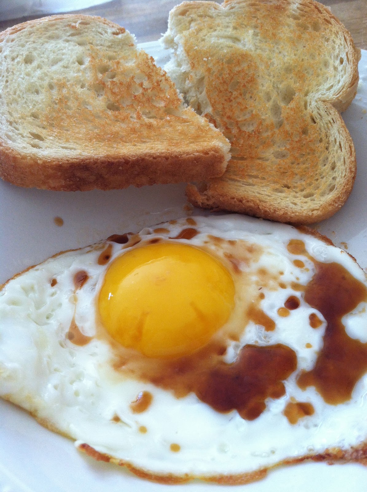 Sweet and Savory Satisfactions Fried Egg and Toasted French Bread