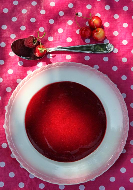 Soupe de fruits rouges