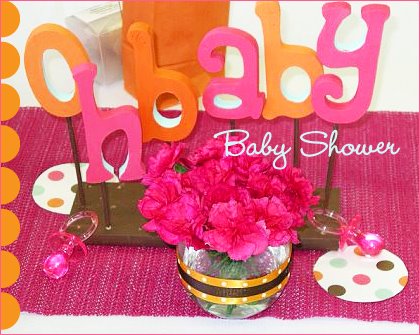 Pretty Pink Baby Shower Ideas on The Green Eyed Lady Blog  Baby Shower Ideas