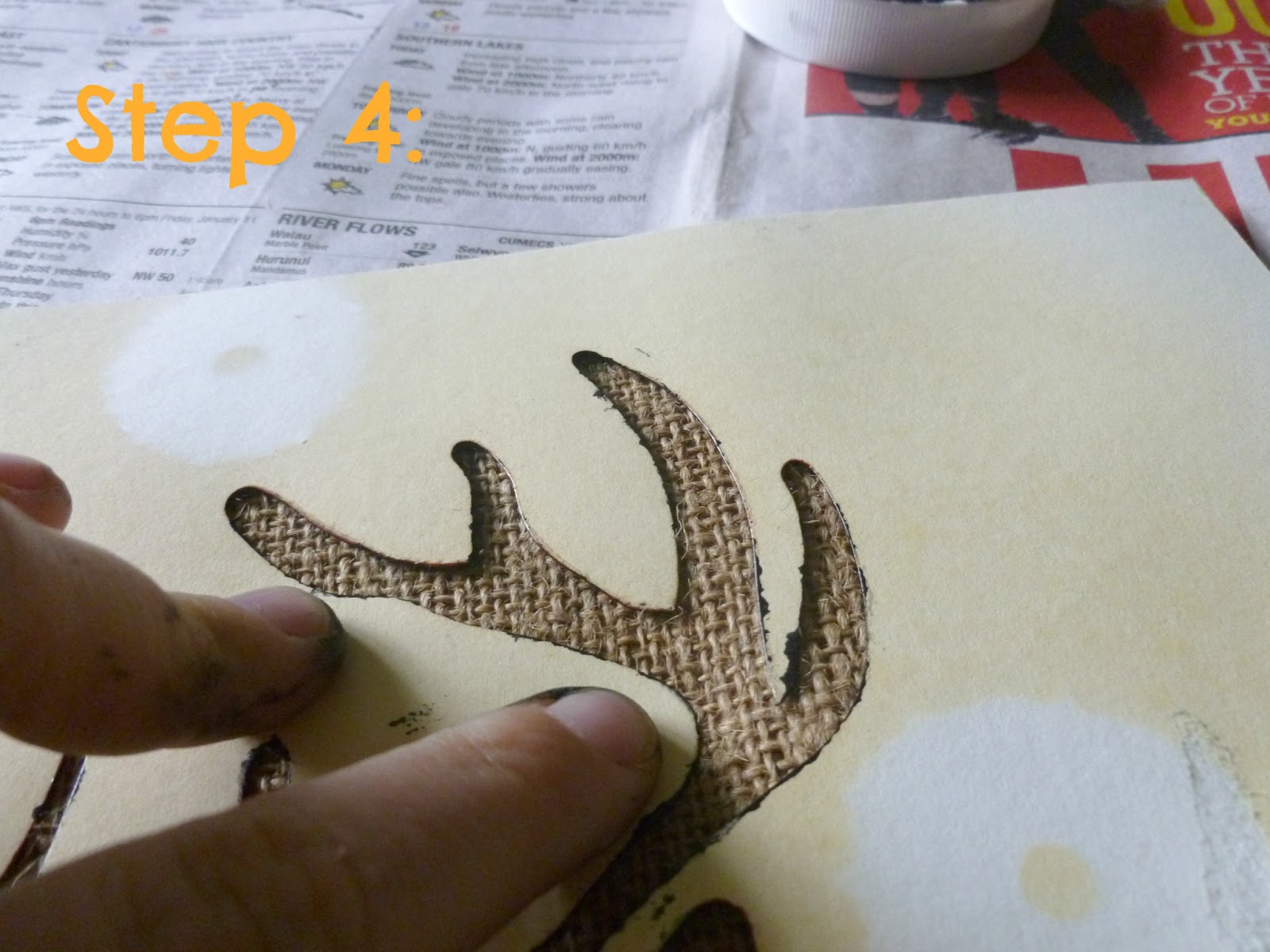 On A Crafty Adventure Tutorial How to paint on Burlap