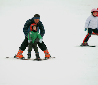 Nauka jazdy na nartach, ferie z dzieckiem, Beskid Niski, stok