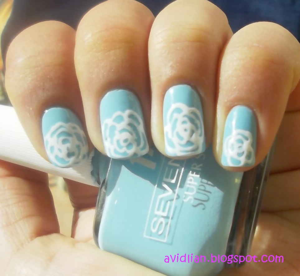 aviDliaN: Simple Rose Nail Art
