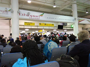 At Addis Ababa Airport in transit to Mumbai.