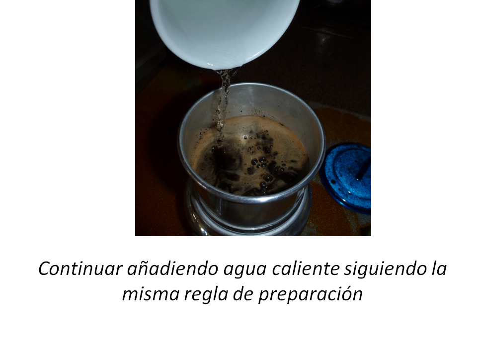 Preparación de café Pasado con el Café Santo Domingo